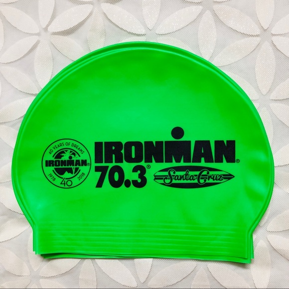 Iron Man Other 5 Ironman Roka Swim Cap Swimcap Lime Green Lot Of 5